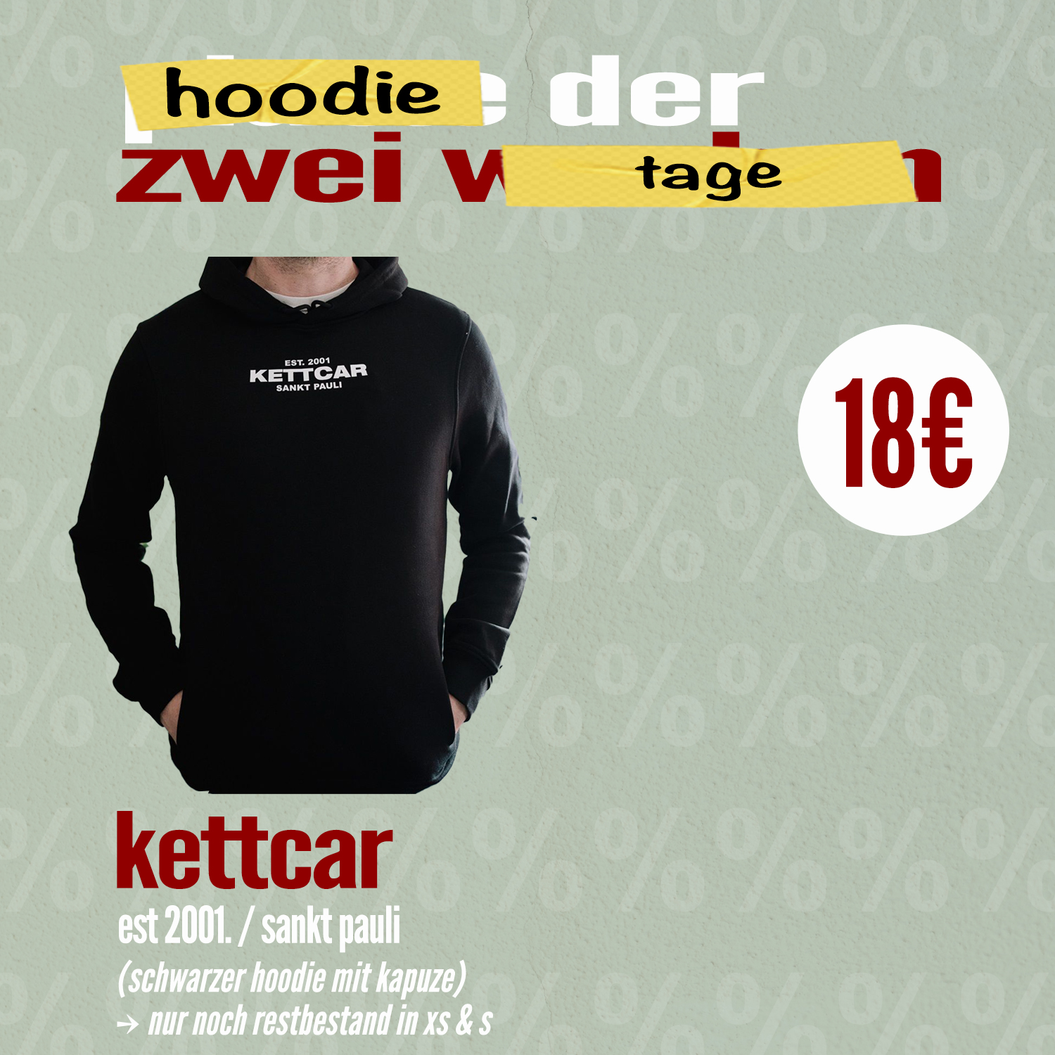Kettcar - Est 2001 /Sankt Pauli - Hoodie Unisex schwarz